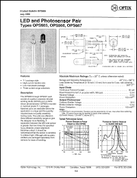 OPS665 datasheet: LED and photosensor pair OPS665