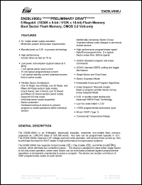 EN29LV800JT-70TI datasheet: 8 Megabit (1024K x 8-bit/512K x 16-bit) flach memory. Boot sector flash memory, CMOS 3.0 volt only. Speed 70ns. Top sector. EN29LV800JT-70TI