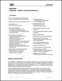 EN29F080-90TI datasheet: 8 Megabit (1024K x 8-bit) flach memory. Speed 90ns. Vcc = 5.0V+-10%. EN29F080-90TI