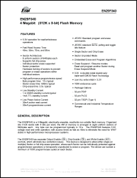 EN29F040-45JI datasheet: 4 Megabit (512K x 8-bit) flach memory. Speed 45ns. 5.0V operation for read/write/erase operations. EN29F040-45JI