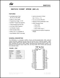 EN27C51255TI datasheet: 512Kbit EPROM (64K x 8). Speed 55ns. Single 5V power supply. EN27C51255TI