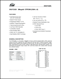 EN27C02070TI datasheet: 2Megabit EPROM (256K x 8). Speed 70ns. Single 5V power supply. EN27C02070TI