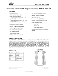 EN27LV020B200TI datasheet: 2Megabit low voltage EPROM (256K x 8). Speed 200ns. Single +3.3V power supply - unreregulated power supply 2.7V - 3.6V EN27LV020B200TI