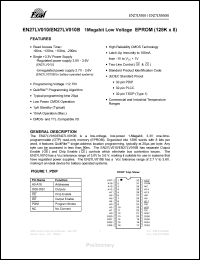 EN27LV010B200TI datasheet: 1Megabit low voltage EPROM (128K x 8). Speed 200ns. 2.7V to 3.6V Vcc tolerance. EN27LV010B200TI