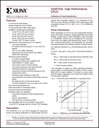 XC9572XL-10TQ100C datasheet: High-performance CPLD. Speed 10ns pin-to-pin delay. XC9572XL-10TQ100C