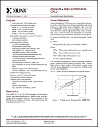 XC9572XV-5TQ100C datasheet: High-performance CPLD. Speed 5ns pin-to-pin delay. XC9572XV-5TQ100C