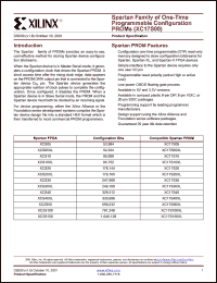 XC17S40XLPD8I datasheet: Spartan 3.3V one-time programmable configuration PROM. Configuration bits 330696. XC17S40XLPD8I