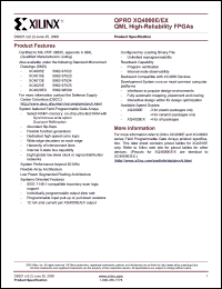 XQ4028EX-4BG352N datasheet: QPRO QML high-reliability FPGA. XQ4028EX-4BG352N