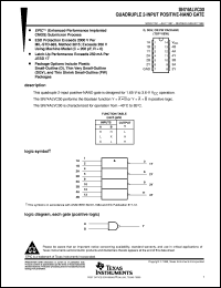 SN74ALVC00D datasheet:  QUADRUPLE 2-INPUT POSITIVE-NAND GATE SN74ALVC00D