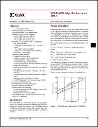 XC95144XL-7TQ100C datasheet: High programmable CPLD. Speed 7.5ns pin-to-pin delay. XC95144XL-7TQ100C