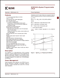 XC95144-7PQ160C datasheet: In-system programmable CPLD. Speed 7ns pin-to-pin delay. XC95144-7PQ160C