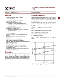 XC95108-15PQ160I datasheet: In-system programmable CPLD. Speed 15ns pin-to-pin delay. XC95108-15PQ160I