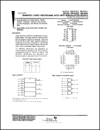 SN74LS03N datasheet:  QUAD 2-INPUT POSITIVE-NAND GATES WITH OPEN COLLECTOR OUTPUTS SN74LS03N