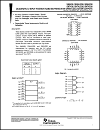 SN74LS38N datasheet:  QUAD 2-INPUT POSITIVE-NAND BUFFERS WITH OPEN COLLECTOR OUTPUTS SN74LS38N