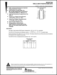 SN74LVC10ADR datasheet:  TRIPLE 3-INPUT POSITIVE-NAND GATE SN74LVC10ADR