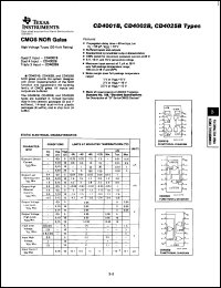 CD4001BF datasheet:  CMOS QUAD 2-INPUT NOR GATE CD4001BF