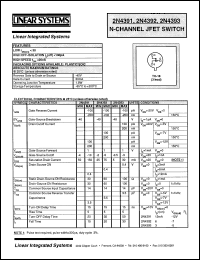 2N4391 datasheet: N-channel JFET switch 2N4391