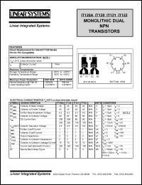 IT120 datasheet: Monolithic dual NPN transistor IT120