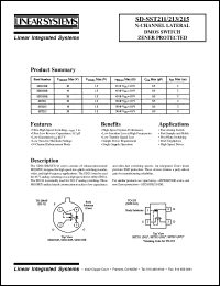 SD215DE datasheet: N-channel lateral DMOS switch zener protected SD215DE