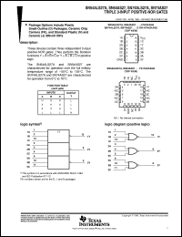 JM38510/37302B2A datasheet:  TRIPLE 3-INPUT POSITIVE-NOR GATES JM38510/37302B2A