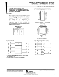 SN54AS32J datasheet:  QUADRUPLE 2-INPUT POSITIVE-OR GATES SN54AS32J