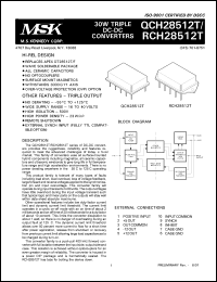QCH28512TE datasheet: 30W triple DC-DC converter QCH28512TE