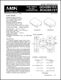 RCH28515T datasheet: 30W triple DC-DC converter RCH28515T