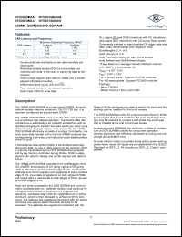 NT5DS16M8AW-6 datasheet: 128Mb SDRAM NT5DS16M8AW-6