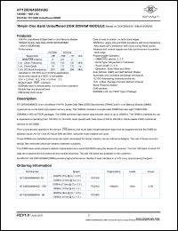 NT128D64S88A0G-75B datasheet: 128Mb unbuffered DDR SDRAM module based on 16Mx8 SDRAM NT128D64S88A0G-75B