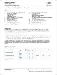 NT256S64V8HC0G-8B datasheet: 256Mb: 32Mx64 SDRAM module based on 16Mx8, 4banks, 3.3V synchronous DRAM with SPD NT256S64V8HC0G-8B