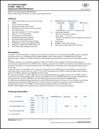 NT512S72V4PA0GR-7K datasheet: 512Mb: 64Mx72; SDRAM module based on 64Mx4 DRAM with SPD NT512S72V4PA0GR-7K