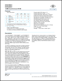 NT5SV32M4CT-8B datasheet: 128Mb synchronous DRAM NT5SV32M4CT-8B