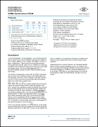 NT5SV64M4AT-8B datasheet: 256Mb synchronous DRAM; 64Mx4 NT5SV64M4AT-8B