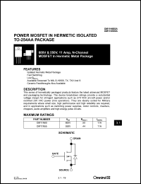 OM11N60SA datasheet: 600V, 11 Amp, N-channel MOSFET OM11N60SA