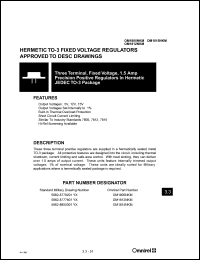 OM1805NKM datasheet: Three terminal, fixed voltage, 1.5Amp precision positive regulator OM1805NKM