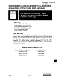 OM1812NMM datasheet: Three terminal, fixed voltage, 1.5Amp precision positive regulator OM1812NMM