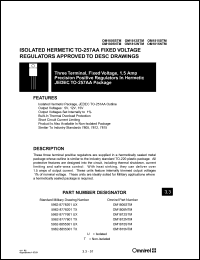 OM1805NTM datasheet: Three terminal, fixed voltage, 1.5Amp precision positive regulator OM1805NTM