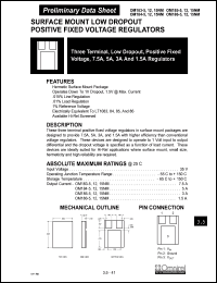 OM183-12NM datasheet: 7.5A; three terminal, low dropout, fixed voltage, precision positive regulator OM183-12NM