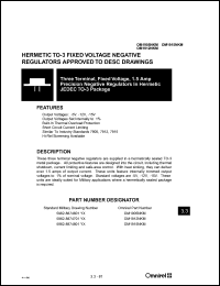 OM1912NKM datasheet: 1.5A; three terminal, low dropout voltage negative regulator OM1912NKM