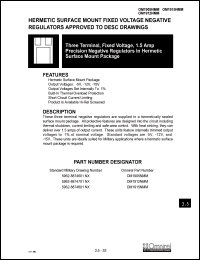 OM1905NMM datasheet: 1.5A; three terminal, low dropout voltage negative regulator OM1905NMM