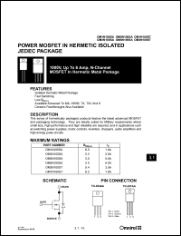 OM1N100SA datasheet: 1000V; up to 6 Amp, N-channel MOSFET OM1N100SA