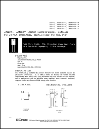 JANTXV1N6774 datasheet: 15Amp, 50-200V ultra-fast rectifier JANTXV1N6774