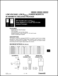 OM50N06SA datasheet: 60V ultra low power MOSFET OM50N06SA