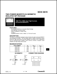 OM6214SS datasheet: 100V dual high current, N-channel MOSFET OM6214SS