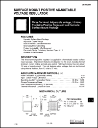 OM7602SM datasheet: 15V three terminal, adjustable voltage, 1.0Amp precision positive regulator OM7602SM