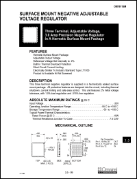 OM7611SM datasheet: Three terminal, adjustable voltage, 3.0Amp precision negative regulator OM7611SM
