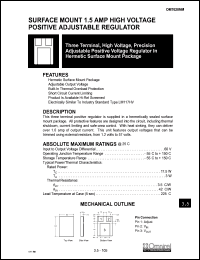 OM7620NM datasheet: Three terminal, adjustable voltage, precision 1.5Amp adjustable positive regulator OM7620NM