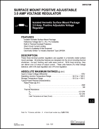 OM7637SM datasheet: 3.0A positive adjustable voltage regulator OM7637SM