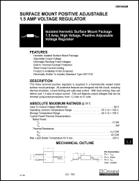 OM7646SM datasheet: 1.5A high voltage, positive adjustable voltage regulator OM7646SM