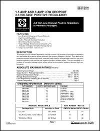 OM7670NK datasheet: 1.5A low dropout positive regulator OM7670NK